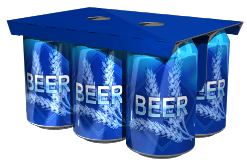 Multipack de latas de cerveza azules