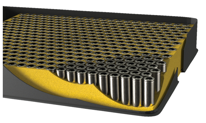 Foam encapsulant used to pot cells