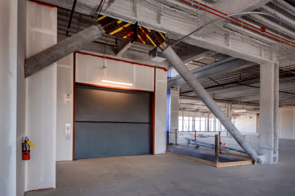 Freight elevator in a building