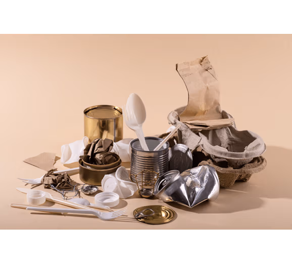 Various articles that can be recycled