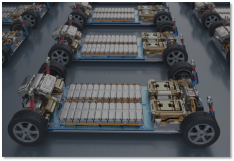 EV batteries assembly line