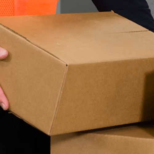 Carton box being kept on the shelf