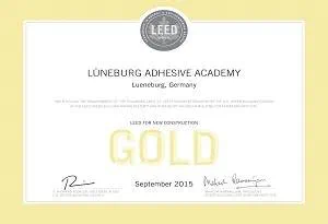 Luneberg Gold LEED Certificate