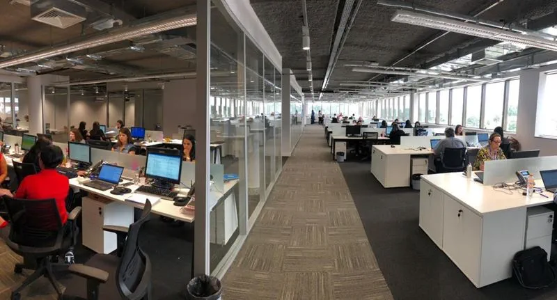 H.B. Fuller Brazil new open office concept.