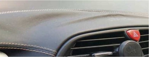 Interior of a car bonded with adhesives.