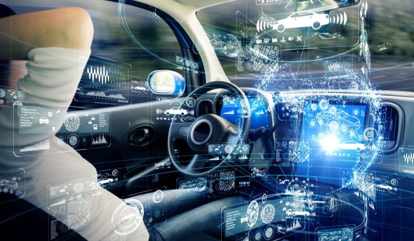 Cars of the future stock image