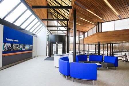 Image of H.B. Fuller employee entrance with open lobby