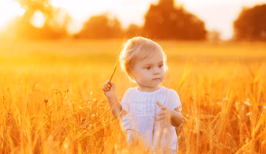 Child in field