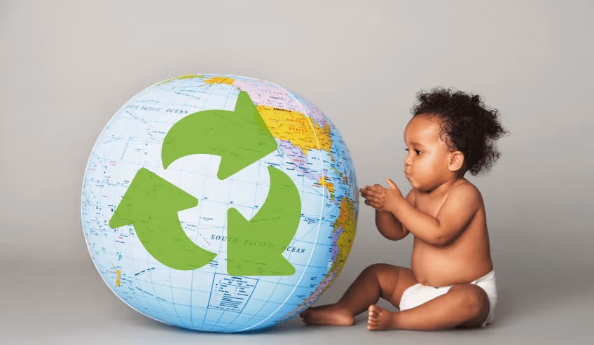 Baby with globe