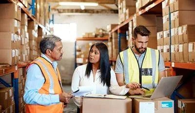 HB Fuller Customers purchasers in a warehouse