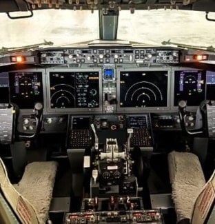 Inside the cockpit view