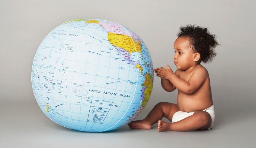 Baby with Globe