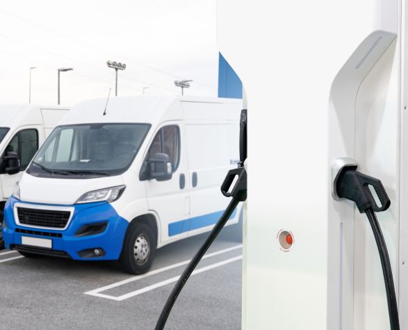 Electric Truck at EV Station